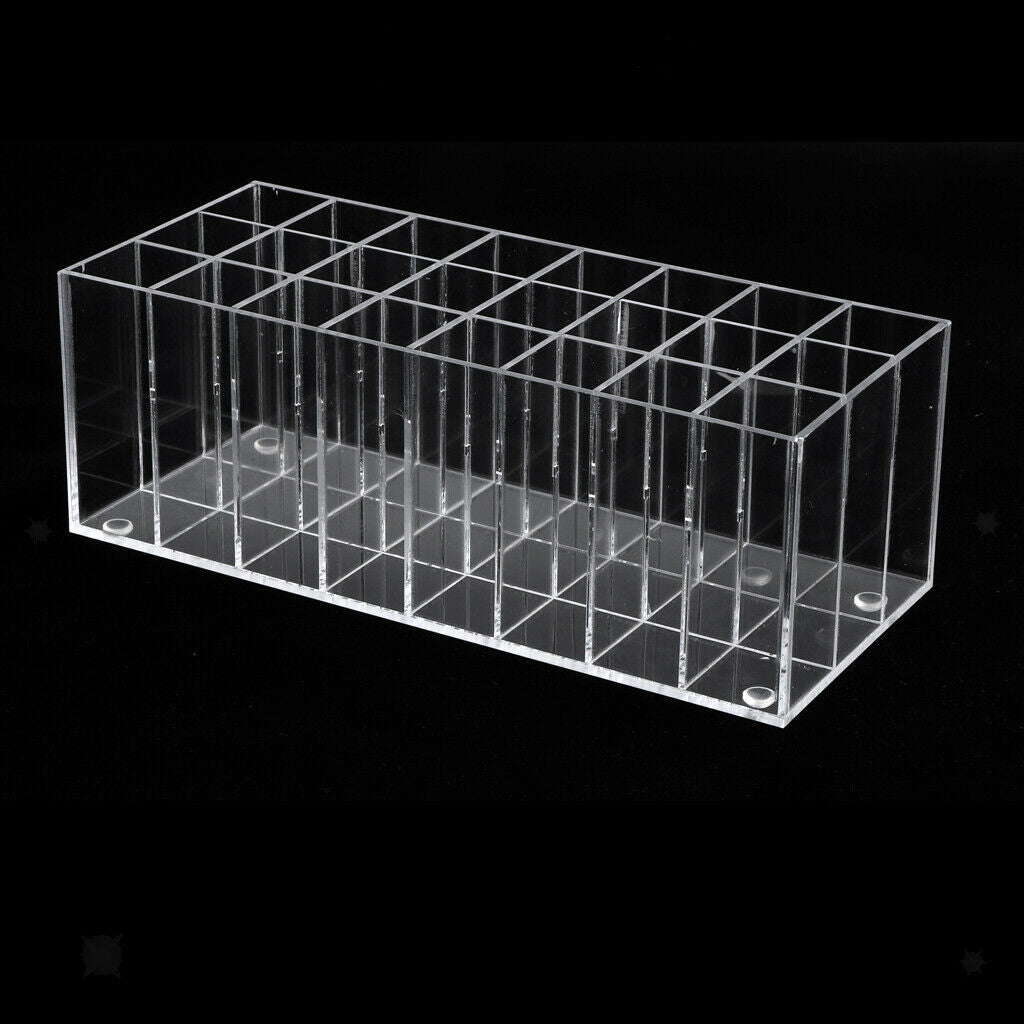 MagiDeal 24 Slots Clear Acrylic Display Stand Holder for Lipstick Makeup Pen