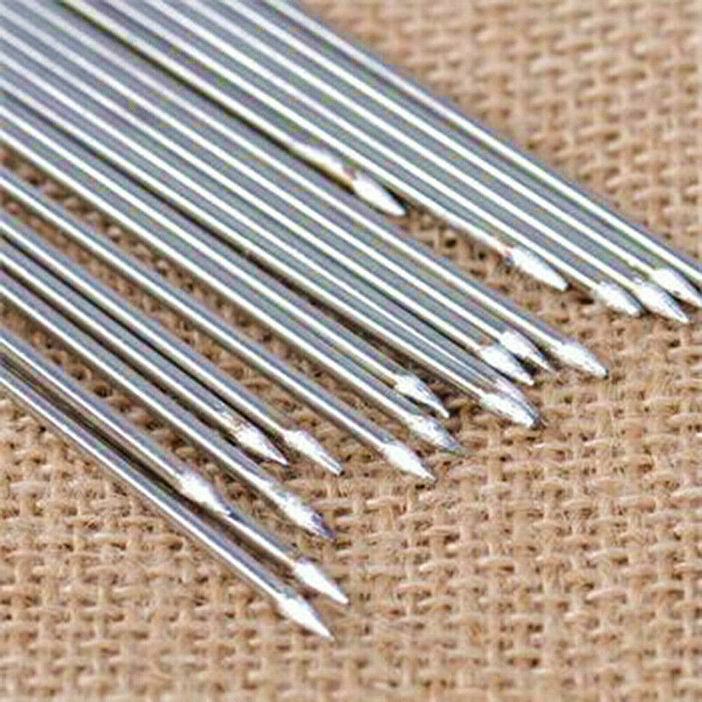 10Pcs  Stainless Steel Barbecue Metal Skewers Needle BBQ Tools Kebab Sticks AU