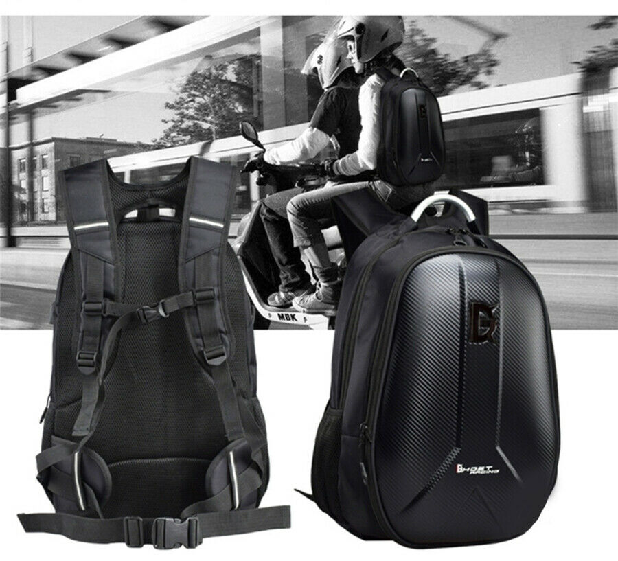 HighCapacity Motorcycle Backpack Motorbike Helmet Bag Waterproof USB Charge Plug