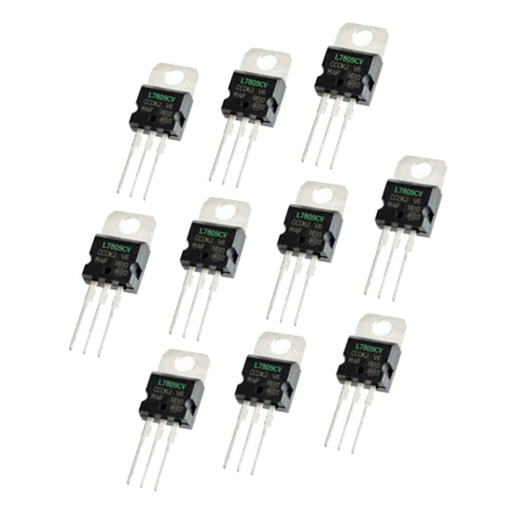 10pcs L7809 Three-terminal Stabilized IC 9V 1.5A TO-220 Voltage Regulator