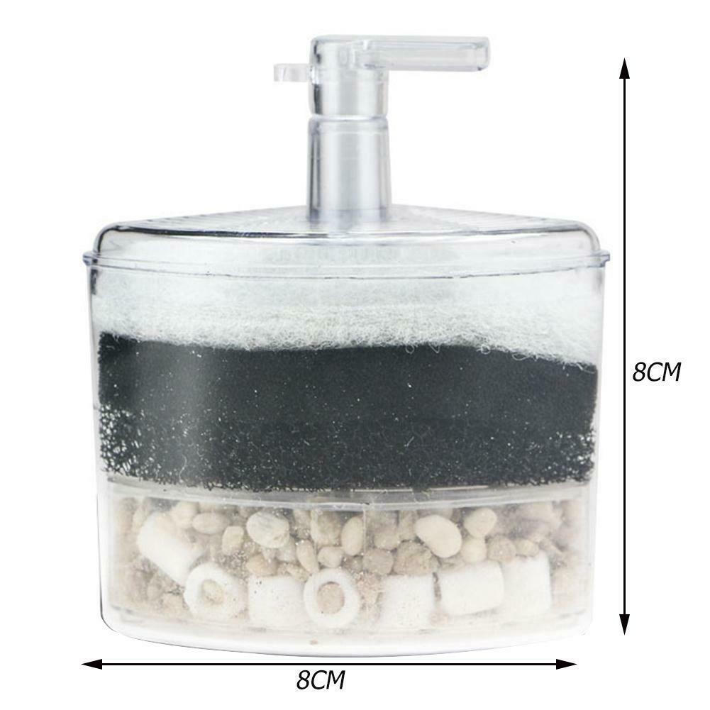 Efficient Aquarium Internal Corner Fish Tank Filter Pneumatic Filtration @
