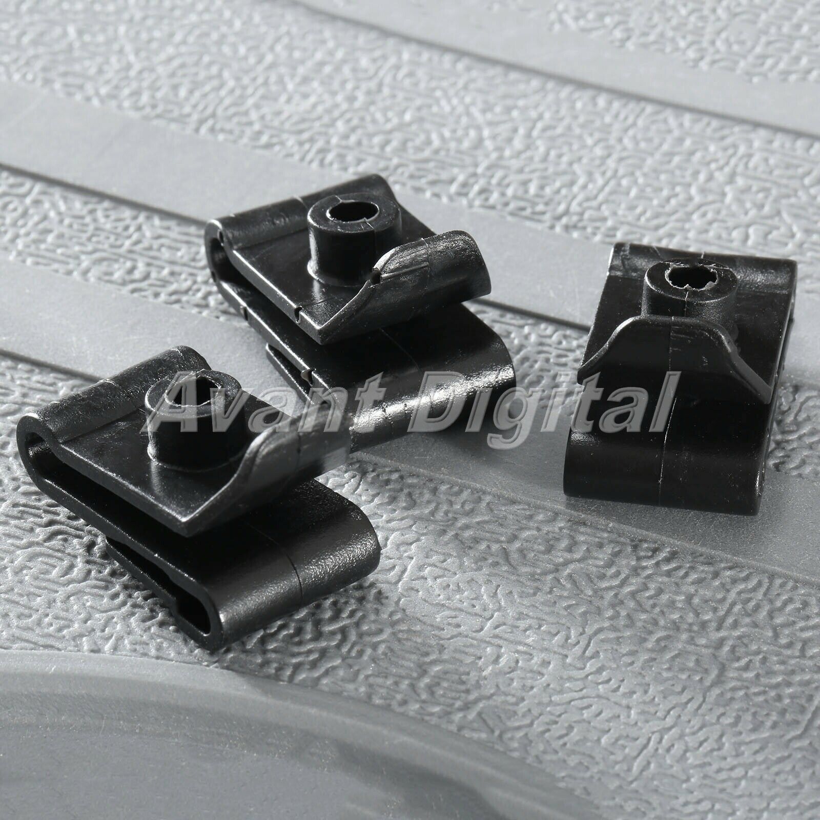 50PCS Black Plastic Plug Fastener Hood Prop Rod Support Clips Rivets for Car