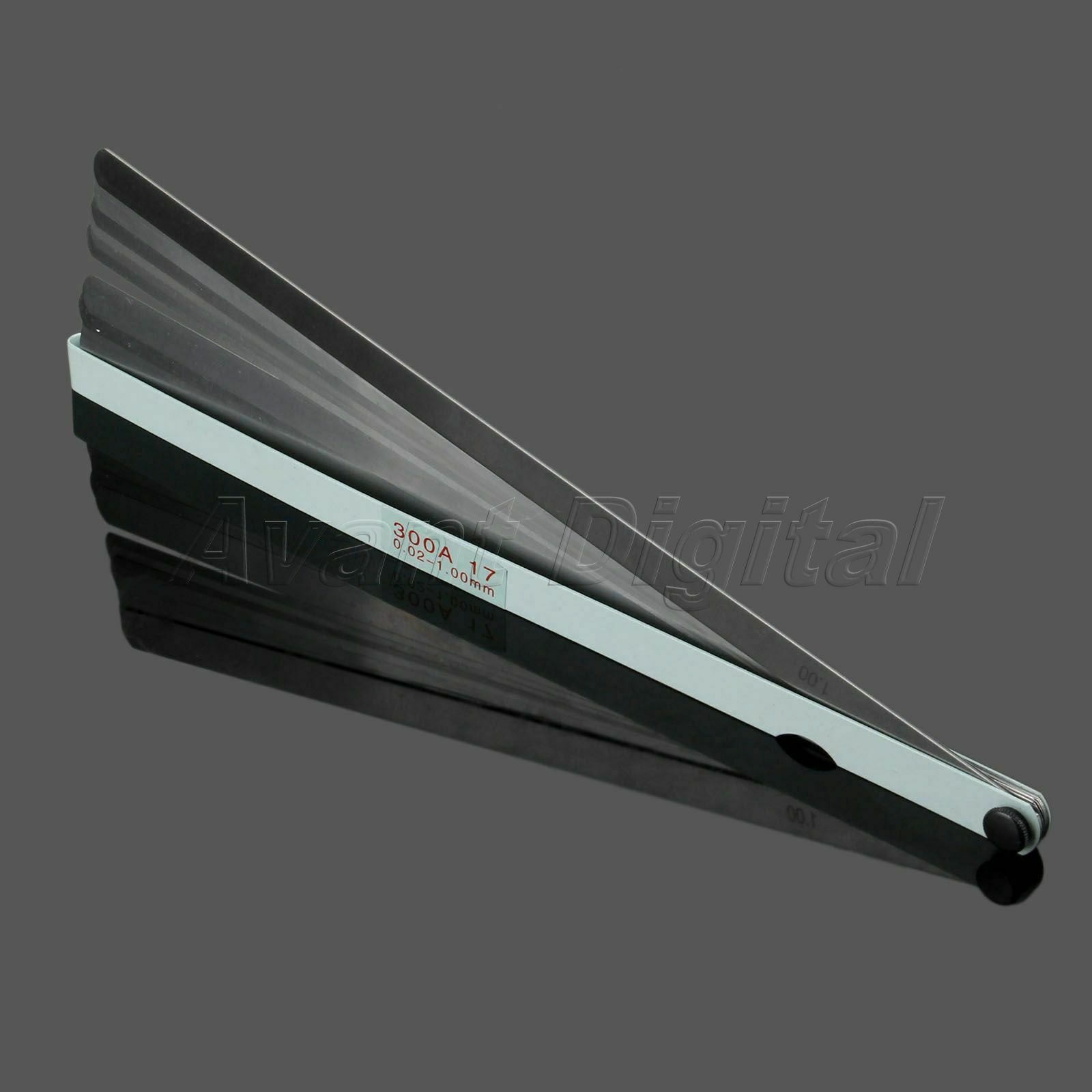 1x 300mm Long Feeler Gauge Carbon Steel 17 Blades Metric Gage Tool For Measuring