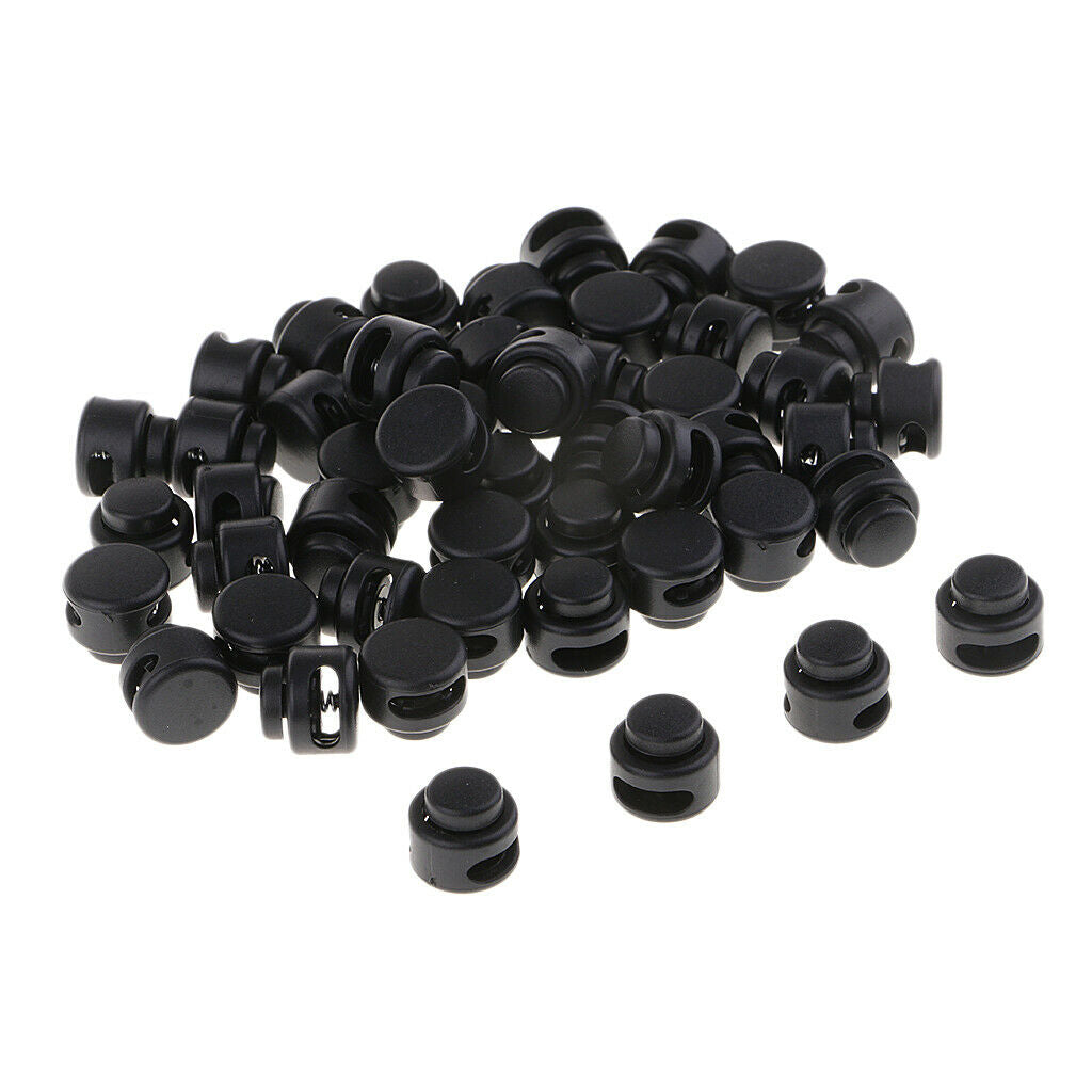 50 Pieces 13 Mm 2 Holes Cable Lock Ends Toggle Stopper Paracord Shoelace