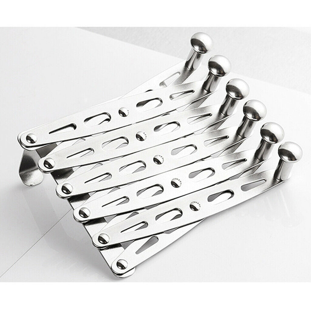Over the Door Hook Foldable Hanger Rack Kitchen Organizer Hooks Storage Rack
