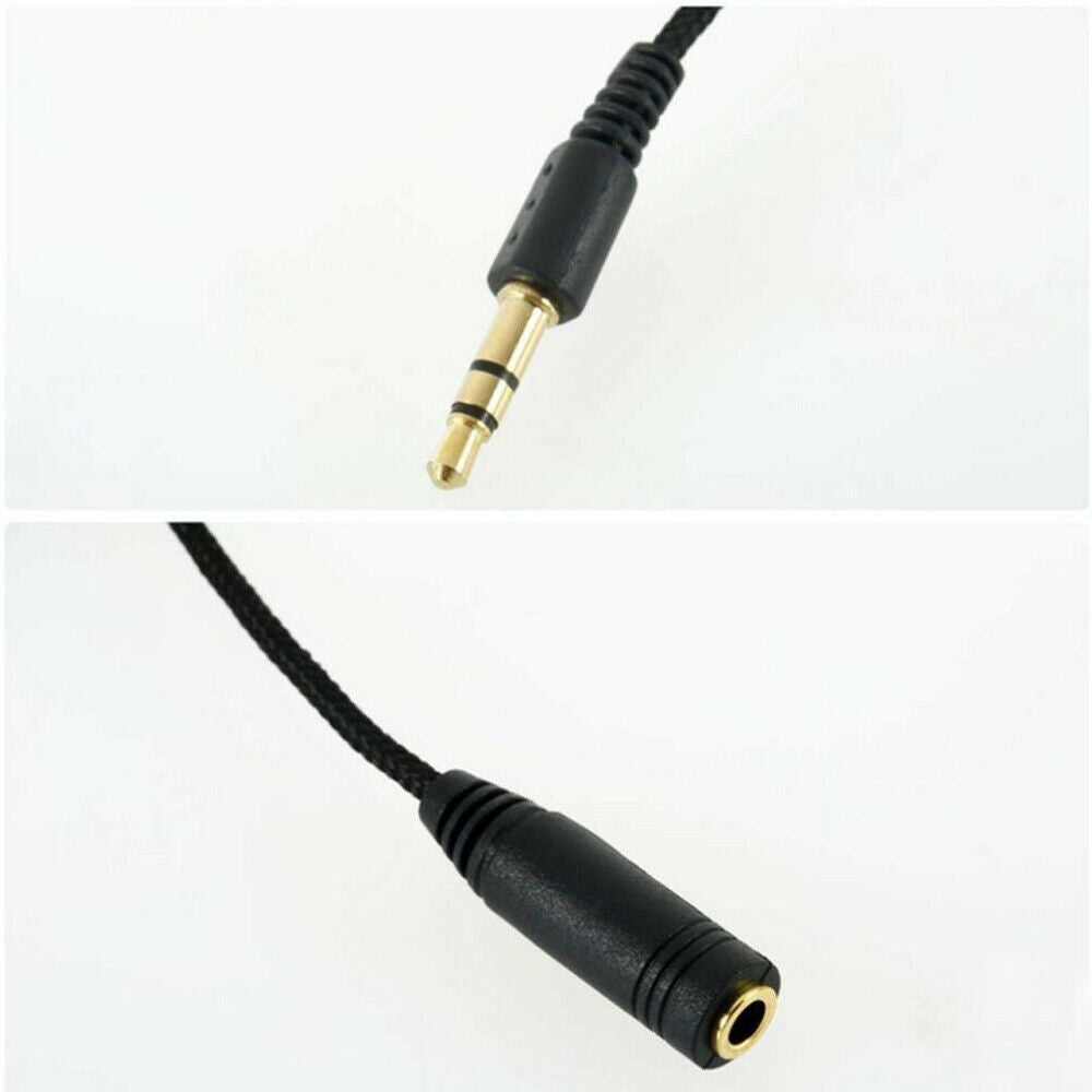 5ft/1.5m 3.5mm Stereo Audio Aux Headphone Cable Extension Cord Male to Female x1