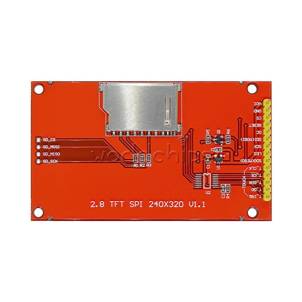 2.8" TFT 240x320 LCD Touch Panel SPI Serial Port Module 5V/3.3V w/ PCB ILI9341