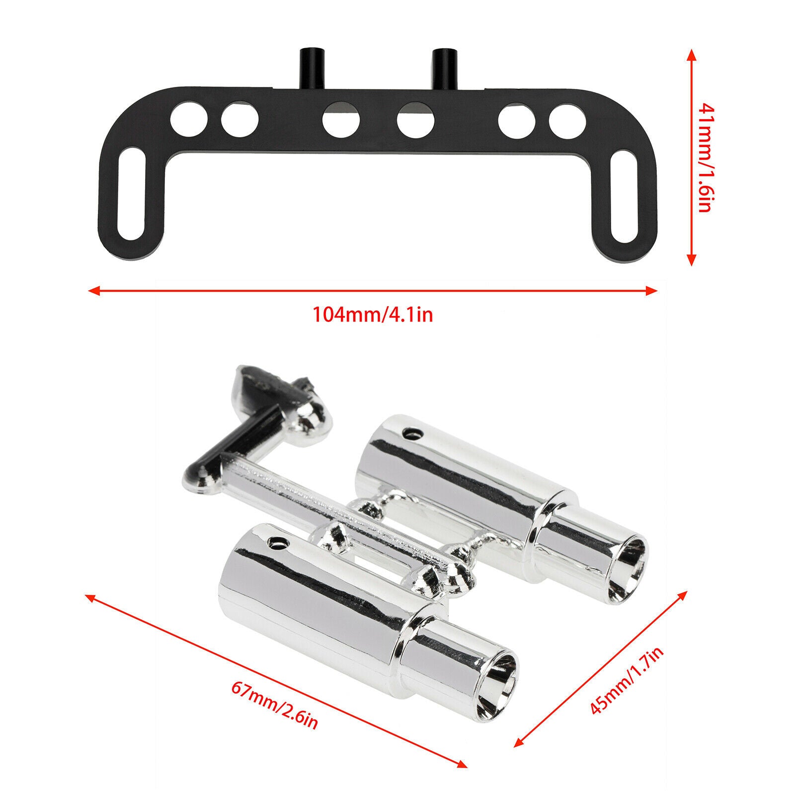 Stable Exhaust Pipe Replacement with License Plate Frame for 1:10 RC Car