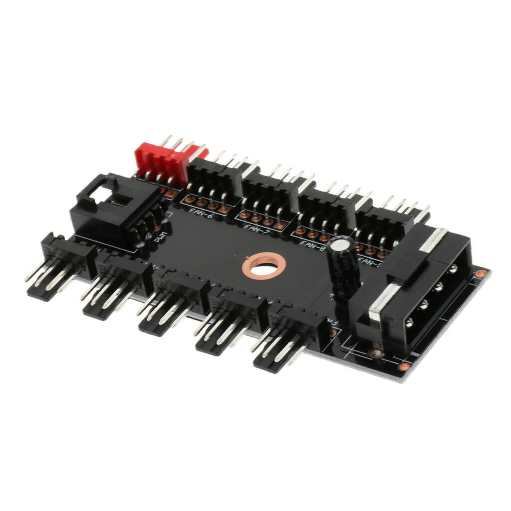 Multi in One Board 4Pin Splitter HUB Extended Fan HUB, 1 to 10Way