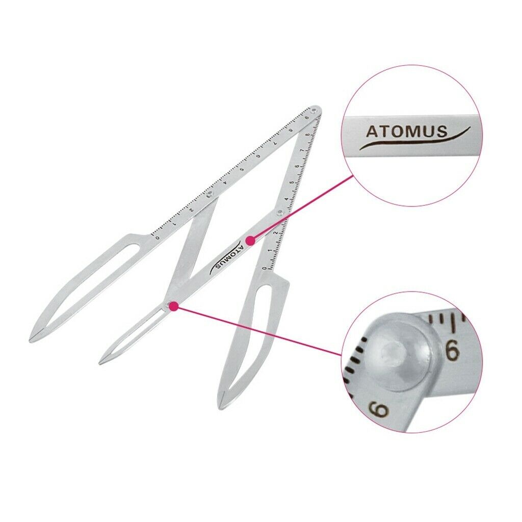 Pro Steel Calipers Microblading Permanent Eyebrow Makeup Design Measure Tool