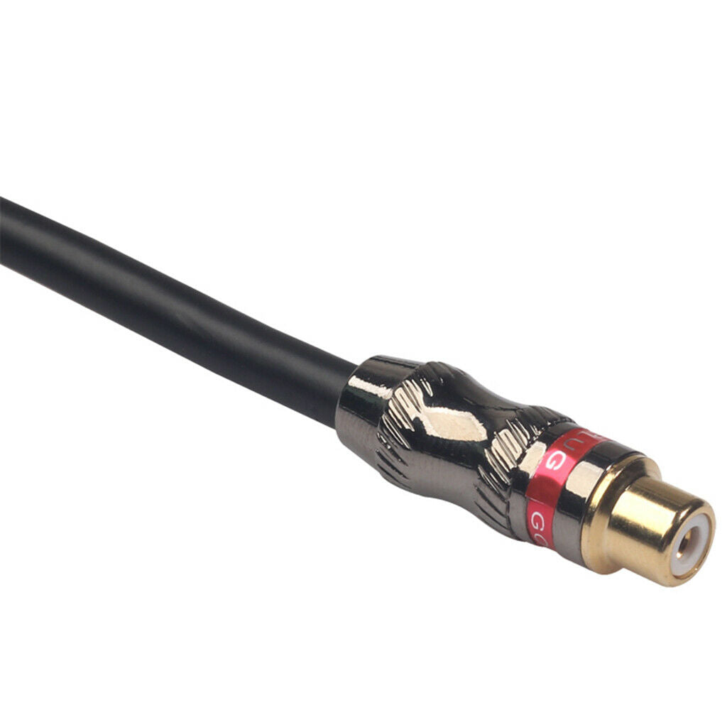3x NEW 12 Inch 3.5mm Stereo Plug To 2 Female RCA Cable Cord Wire Y Splitter