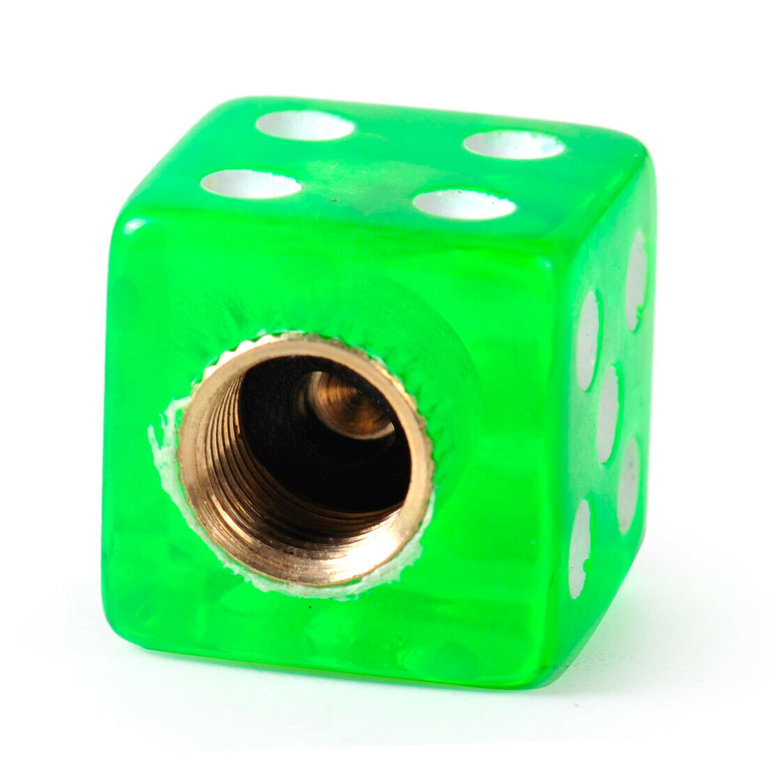 4Pcs Green Dice Tyre Wheel Rim Tire Air Valve Stem Dust Cap Cover Car Motor An