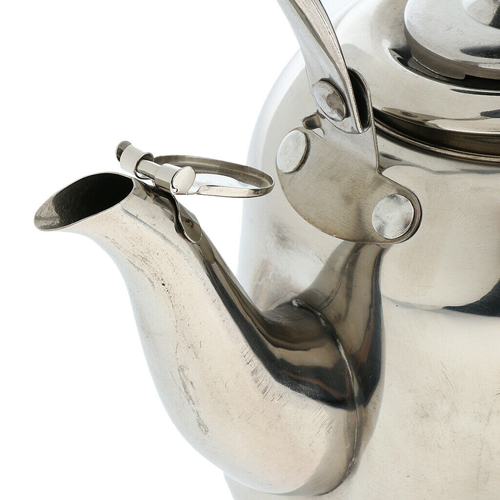 Whistling Kettle Stainless Steel Camping Kitchen Tea Coffee Water Pot, 1L