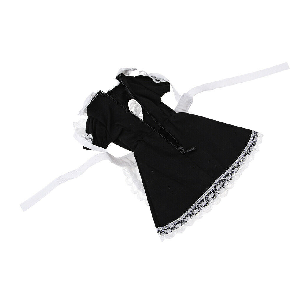 1/6 Black Girl Maid Dress Kit For 12 Inch Female Hot Toys Action Figures