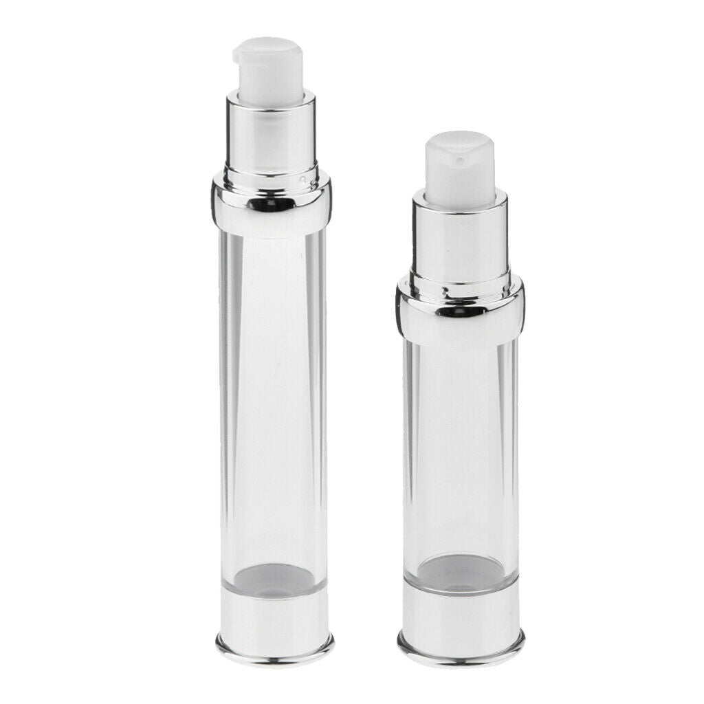Set of 2 Airless Pump Bottles Bottles Sunscreen Lotion Storage Container