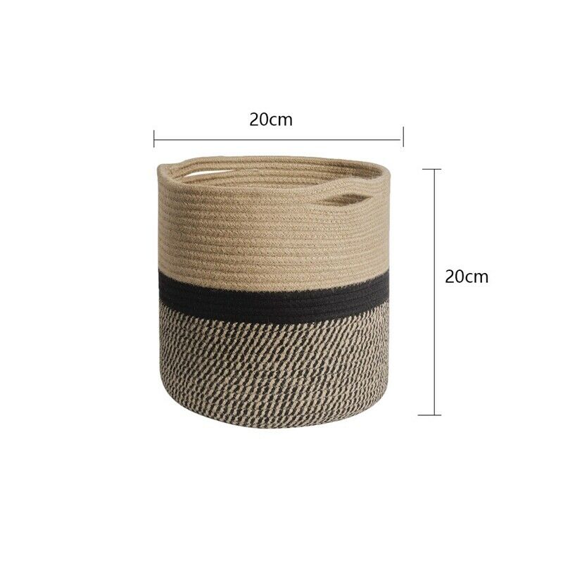 Organizer Basket Planter Basket Cotton Rope Woven Flower Pot Cotton SundriesQ6I4