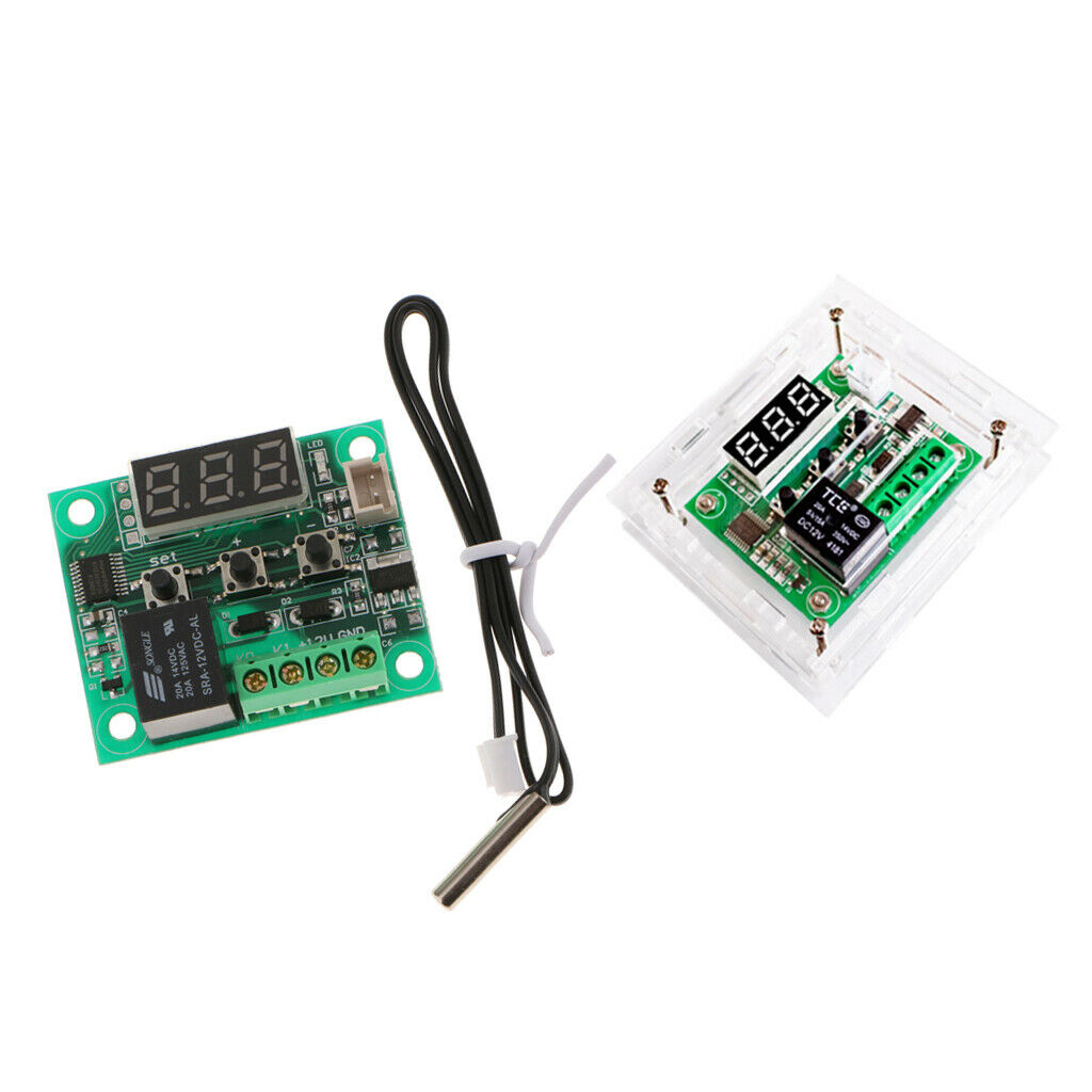 W1209 Digital Thermostat Temp Controller Switch Module + Acrylic Housing