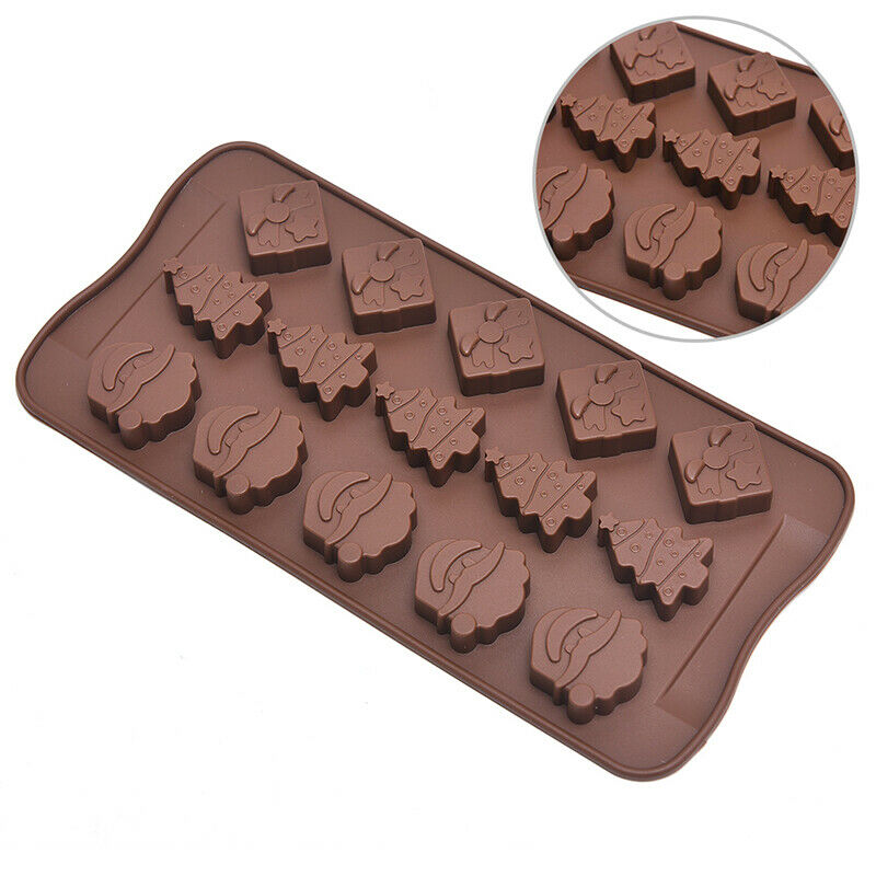 Christmas Chocolate Silicone Mould Santa Claus Cake Pudding Candy Baking .l8