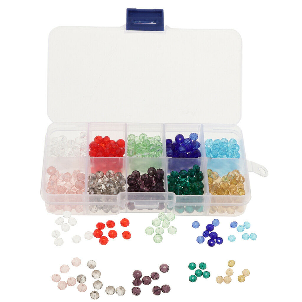 500pcs 6mm colorful rondelle glass beads for jewelry making with