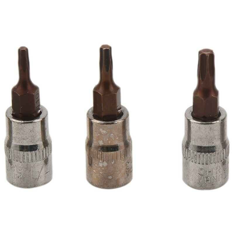 8-Piece Torx Bit Socket Set 1/4 inch Square Drive Adapter T8 T10 T15 T20 T25 TP3