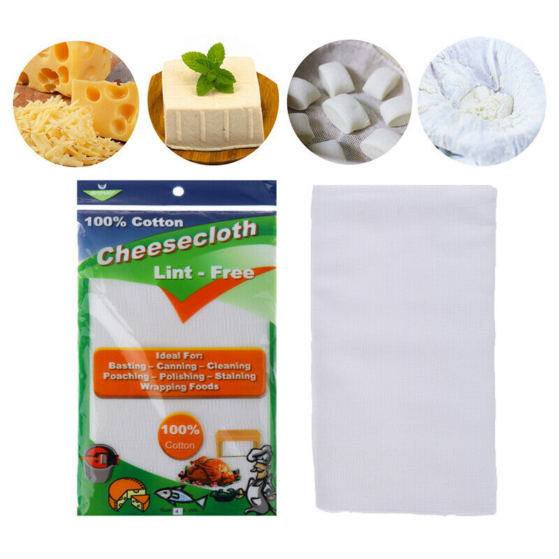 4 Yards Cheese Cloth Bleached Gauze Cheesecloth Fabric Muslin Kitchen ToolsJ Fx