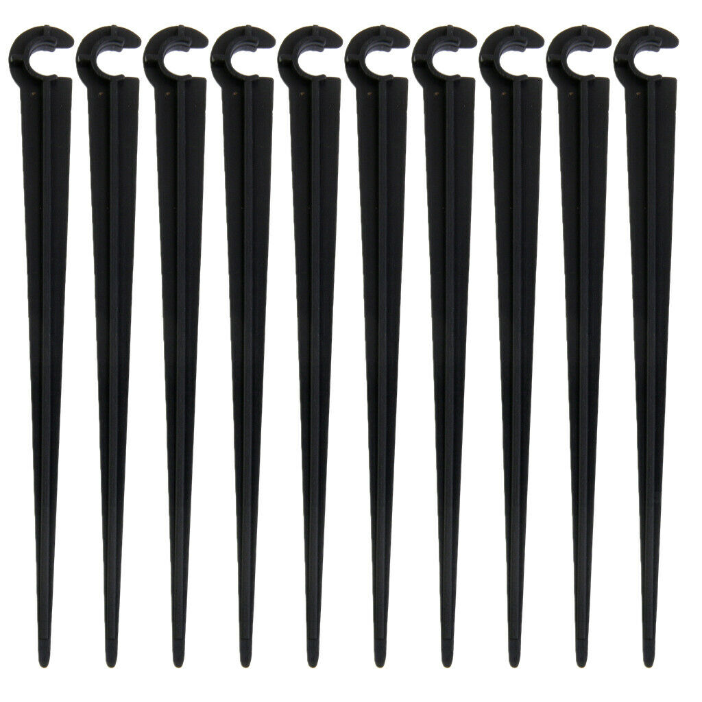 Hook fixed Stem Stake & Connector Fitting for 4/7mm Drip Irrigation Tubing Pipe