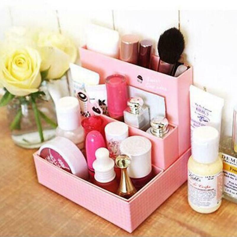 Paper Board Storage Box Desk Decor Stationery Makeup Cosmetic Case Organizer DIY
