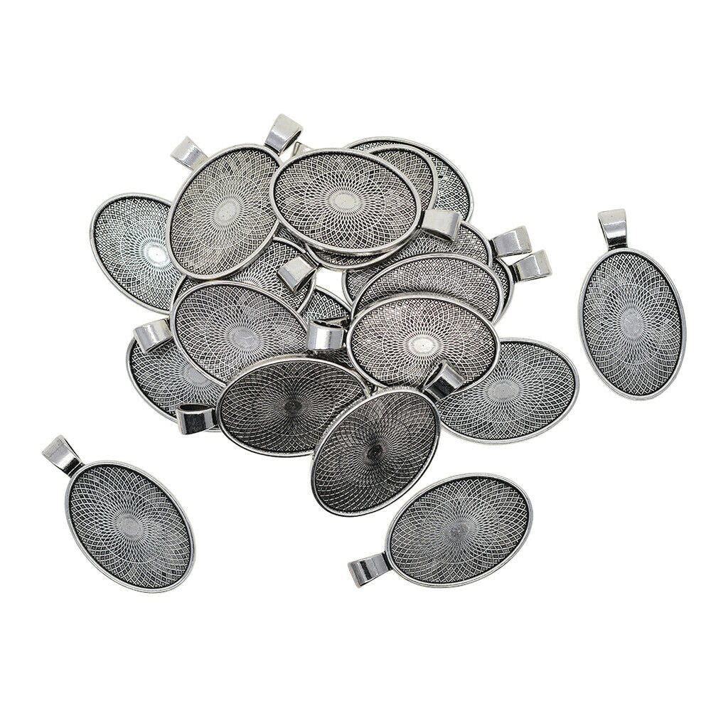 20x Do-it-yourself oval pendant setting 20x30mm cabochon setting bezel