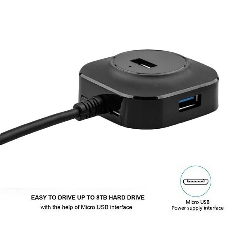 2X(USB Hub, One to Four USB Expansion Hub, Circular HUB 3.0 Adapter I3J3)