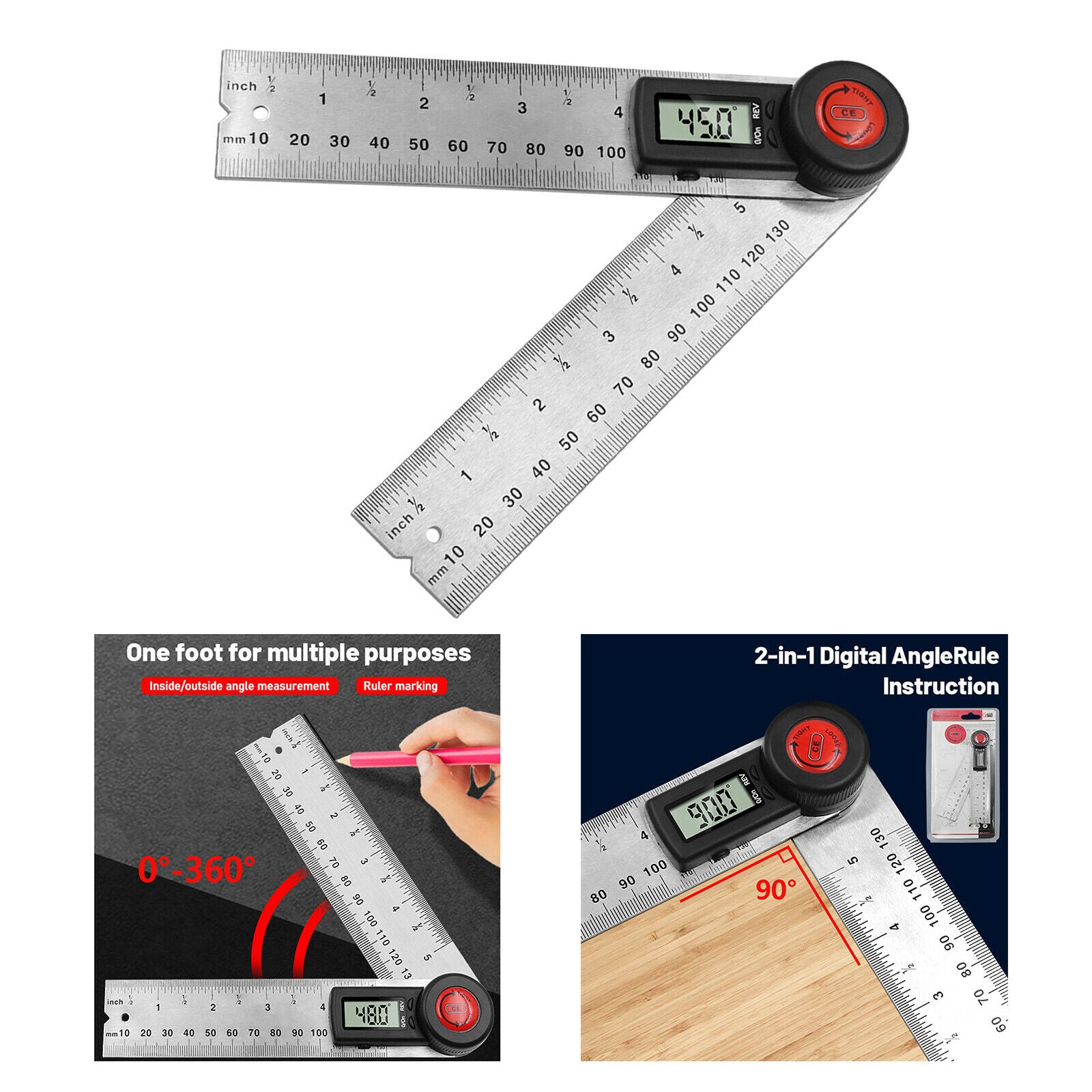 Digital Angle Finder Tool Digital Protractor Angle Finder Angle Measuring