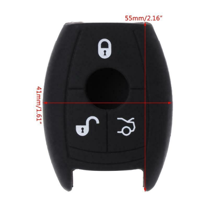 3 Buttons Silicone Car Key Fob Cover Case For Mercedes Benz W203 204 210 211 AMG
