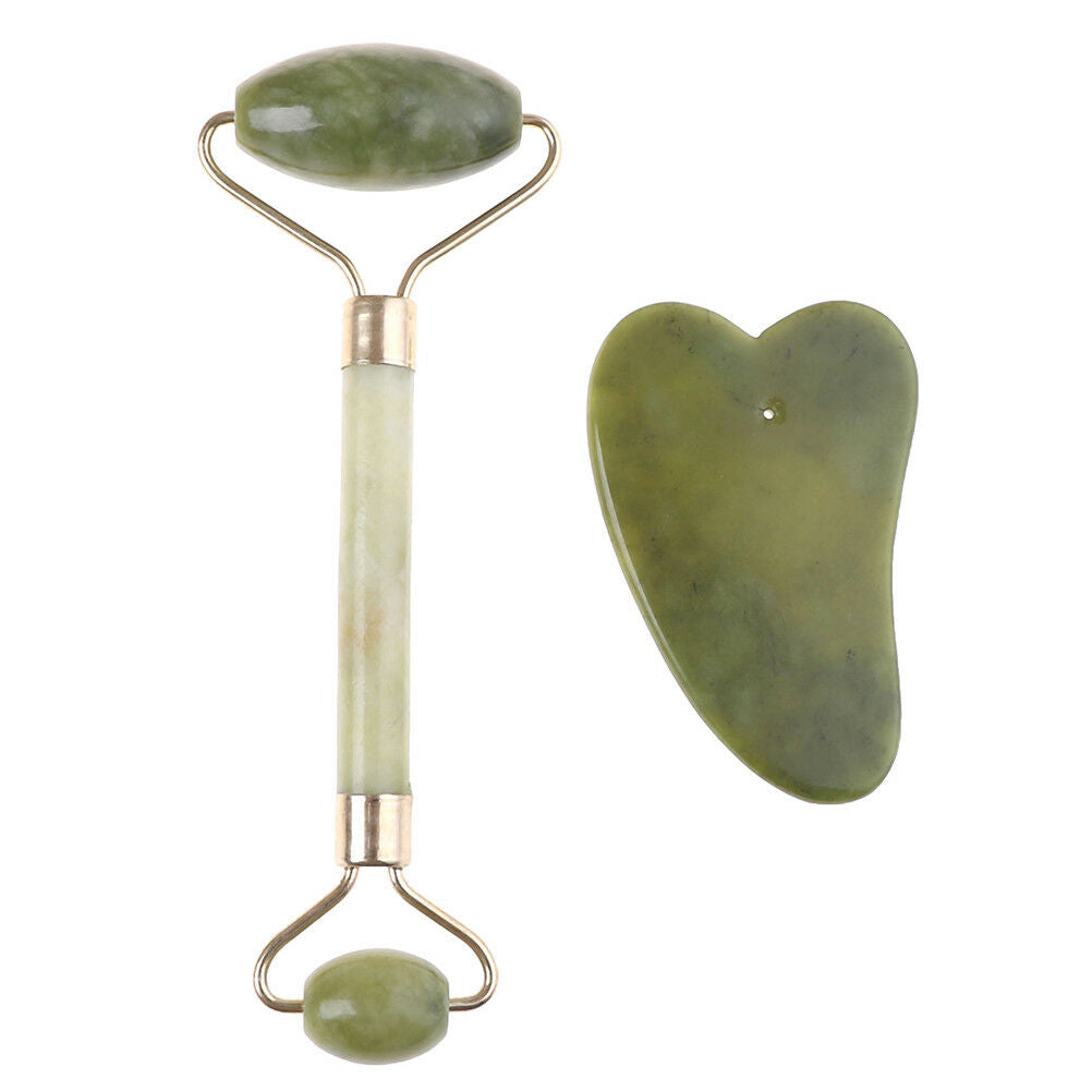 Natural guashafacial jaderoller face thin+body gua sha board massager too.l8