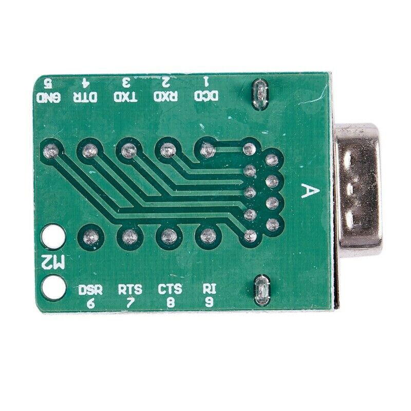 DB9 D-SUB 9 Pin Male Adapter RS232 to Terminal Connector Signal Module Green CP3