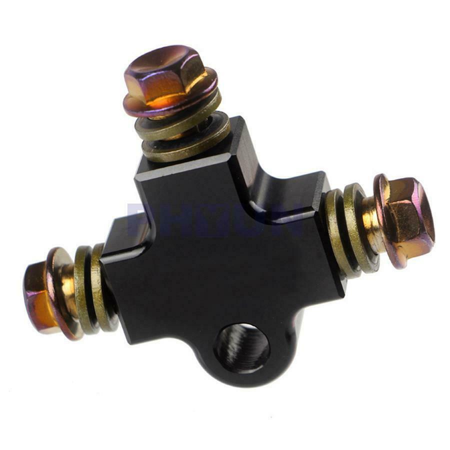 3-Way Tubing Bracket Kit Oil Pipe Screw Tubing Tee For Motorcycle Brake System