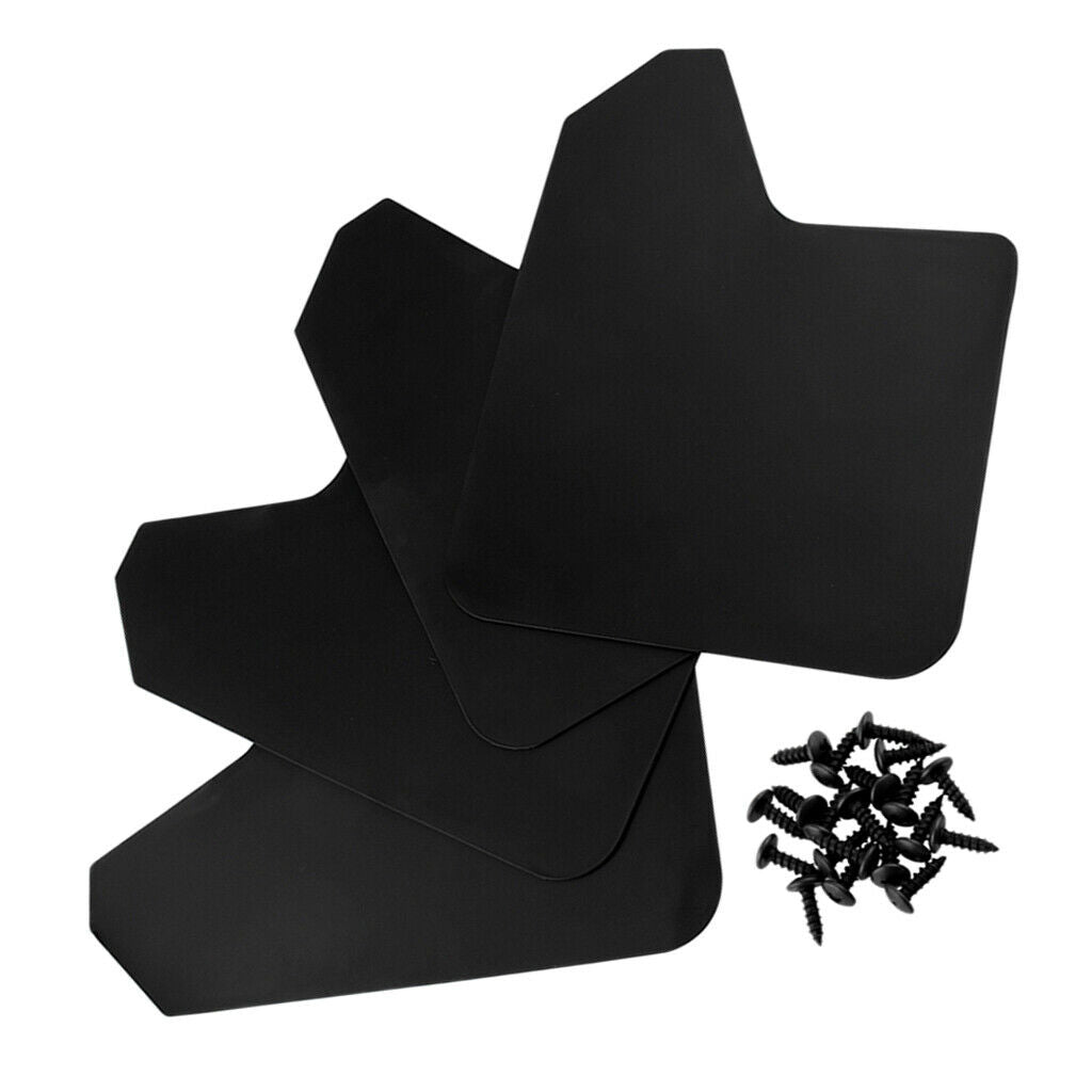 MF12-BAS-BLK Mud Guards Splash Protectors Car Set of 4 Pcs BLACK Front Rear