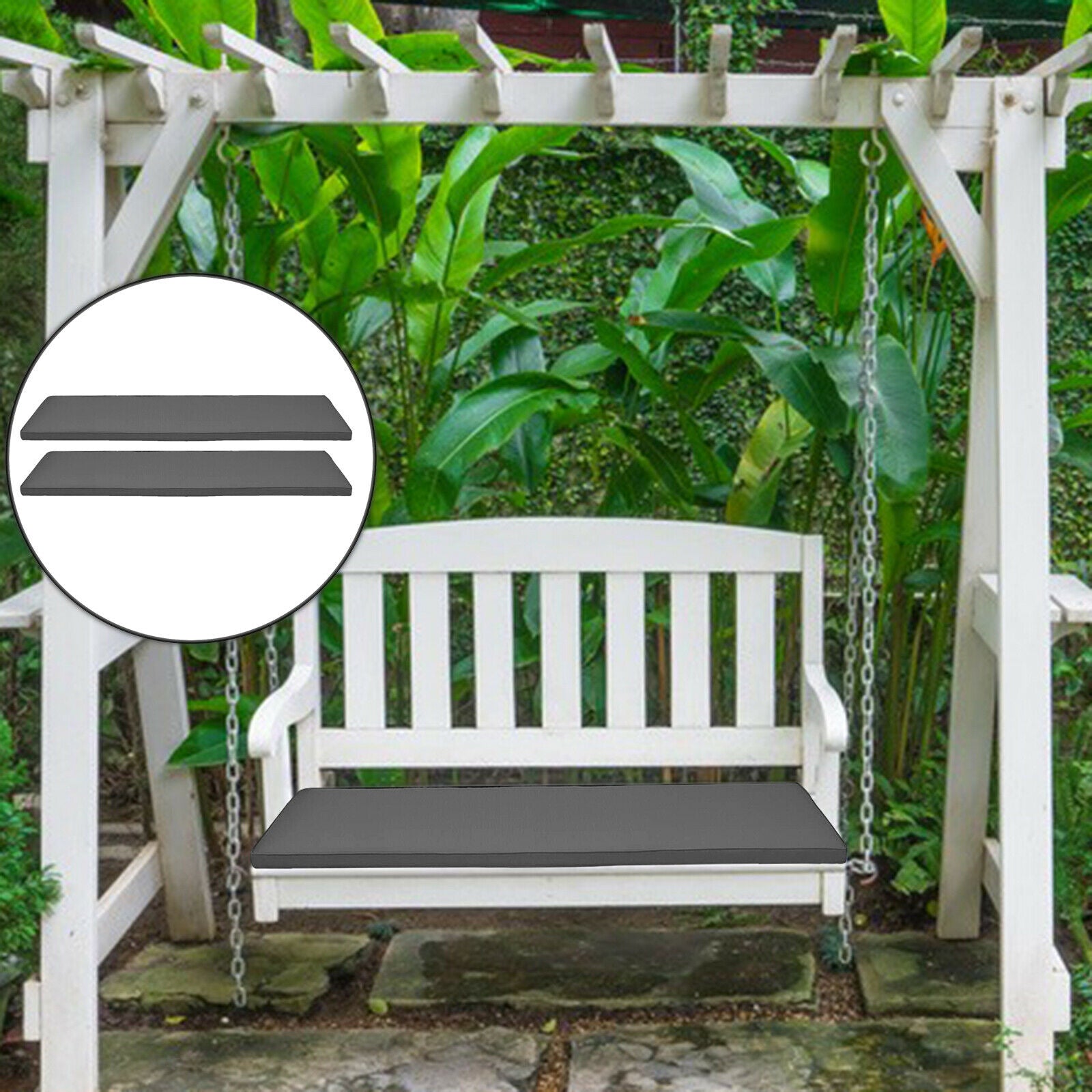 Waterproof Garden Bench Patio Furniture Pad Seat Cushion Swing Loveseat