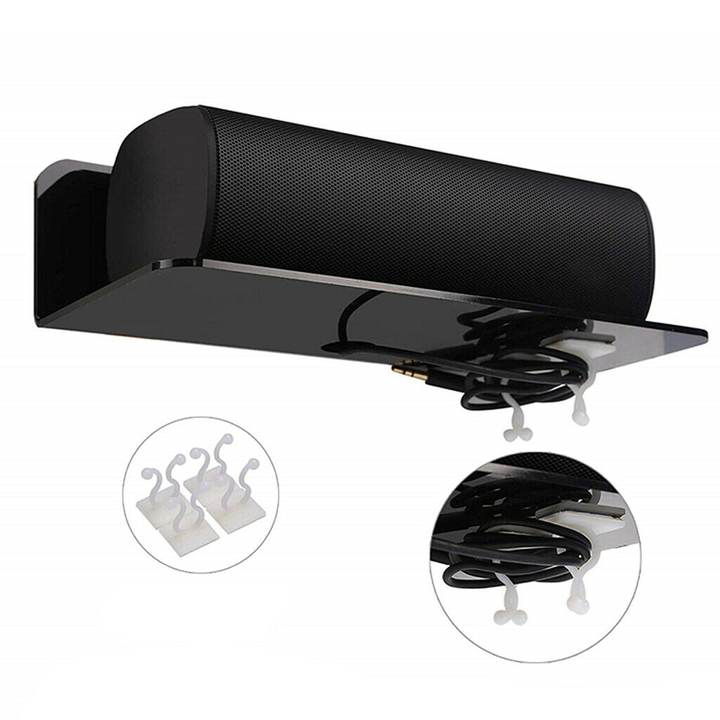 2 Pieces Acrylic Floating Wall Shelf Small Display Holder for Video Cams