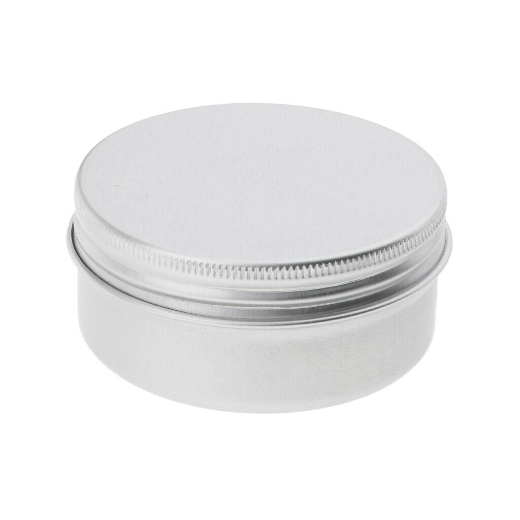 10Pcs 50ml Empty Round Aluminum Cosmetic Lip Balm Salves Containers Jars Tin