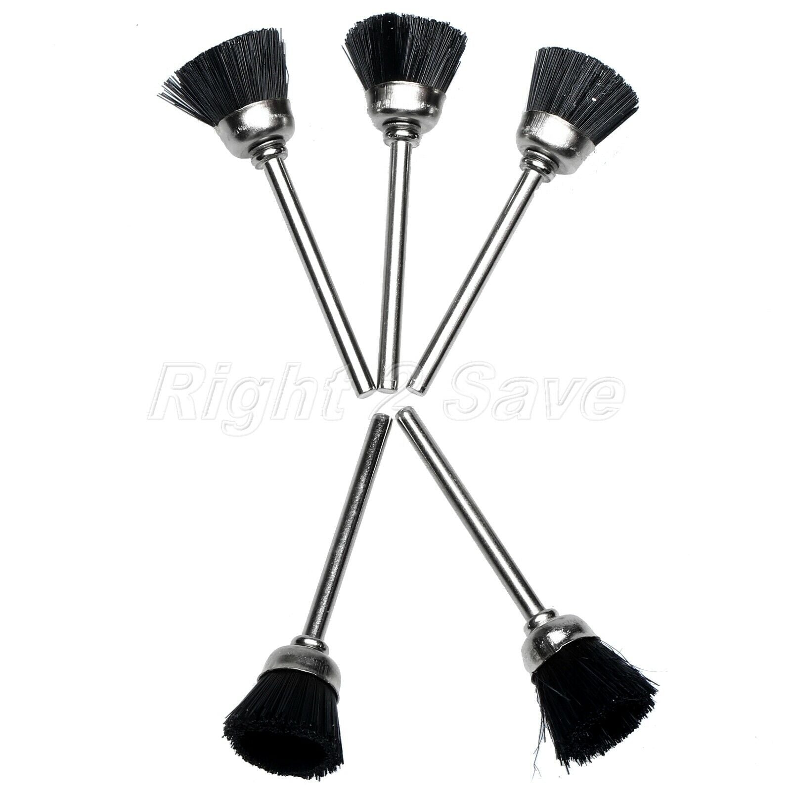 5Pcs Nylon Cup Polishing Wire Wheel Brush Grinding Burr Rust Removal Rotary Tool