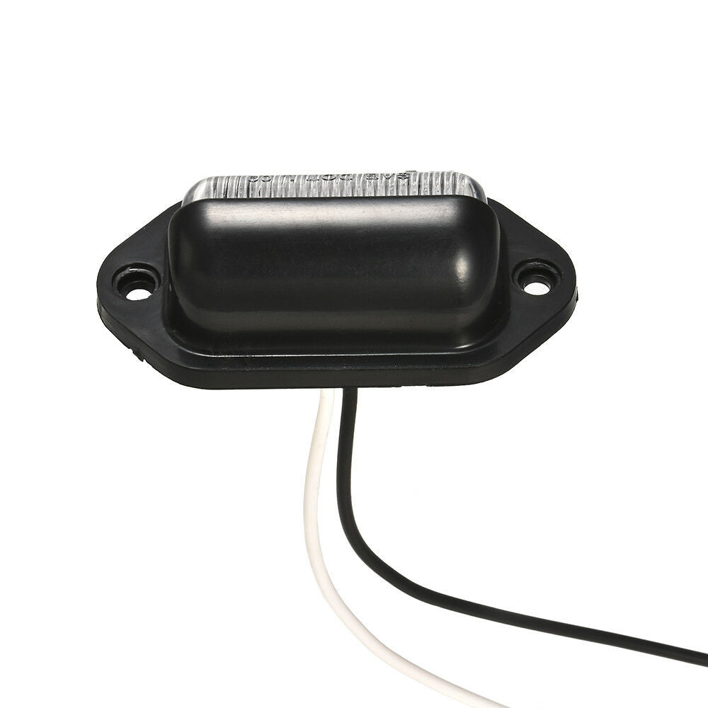 2X Waterproof 6 LED 12V License Plate Light Car Boat Truck Trailer Step Lamp ~