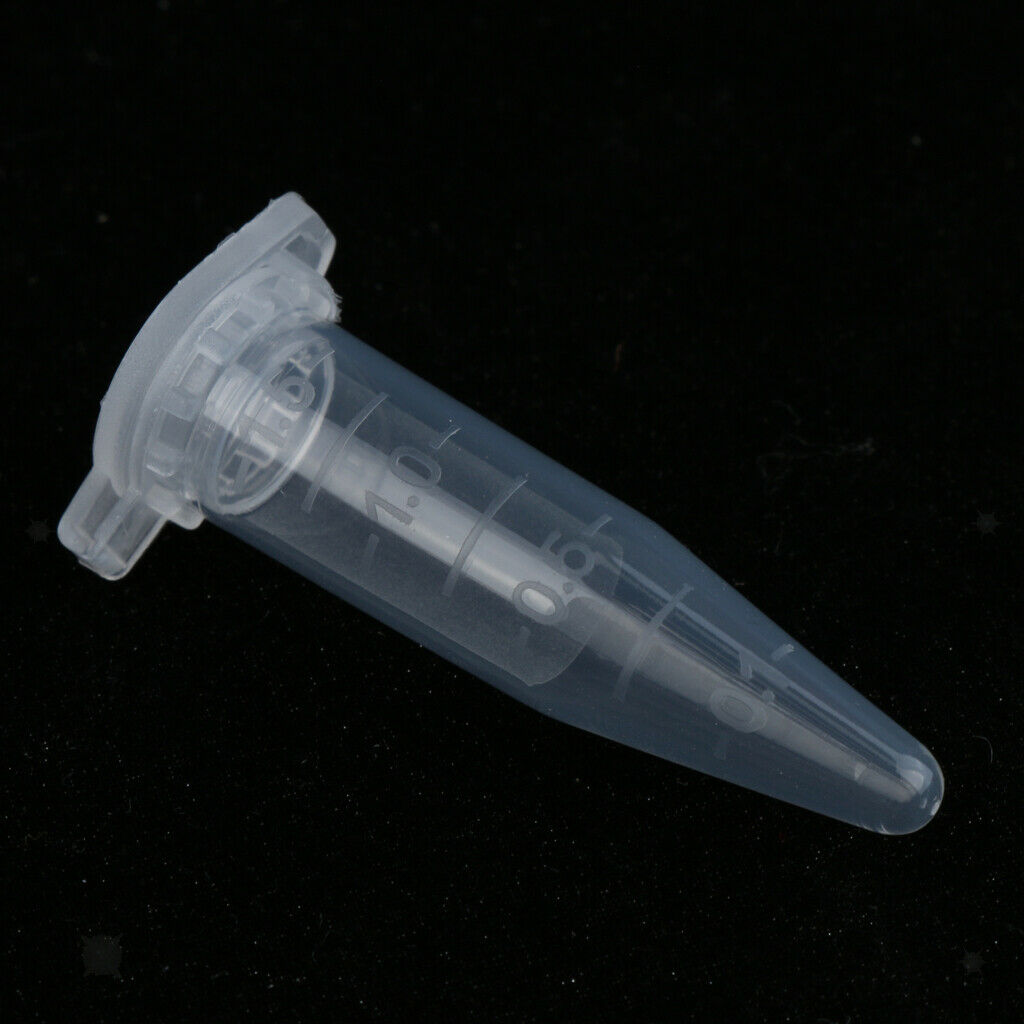500 Pieces 1.5ml Graduated Micro Centrifuge Test Tube Vial with Snap