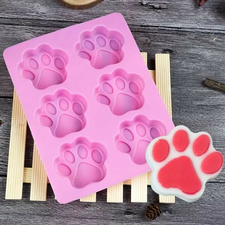 6 Cavity Cat Paw Food-Grade Silicone Mold Chocolate Cake Ice Diy Backing Mould
