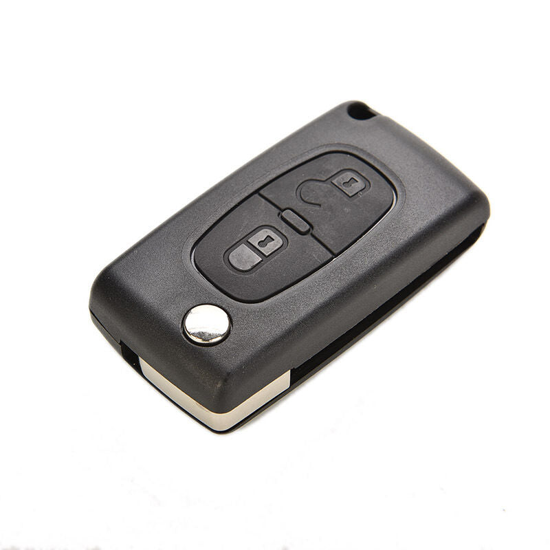 Plastic Remote Flip 2 Buttons Key Shell Case Fit For PEUGEOT 207 307 3 CR.l8