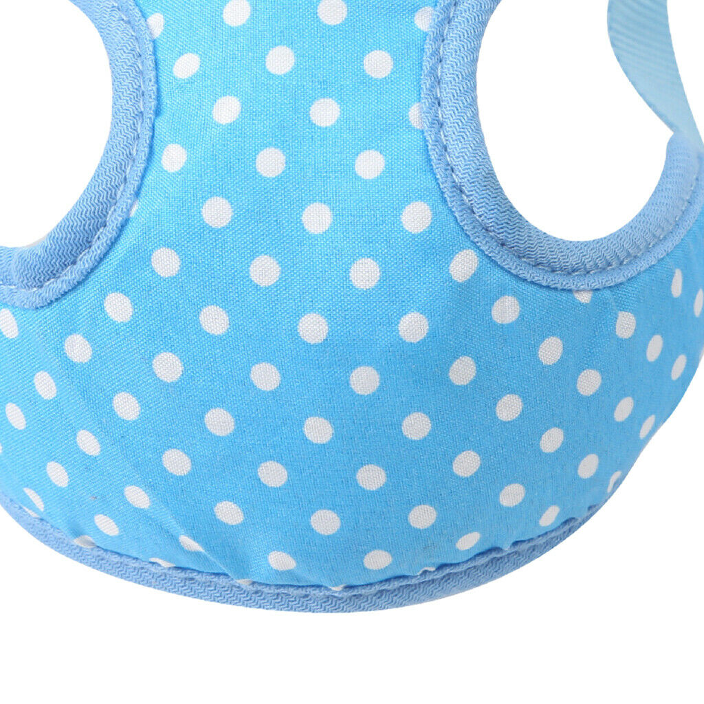 Colorfol Dot Print Pet Dog Adjustable Harness Leash Lead Pet Vest S Blue