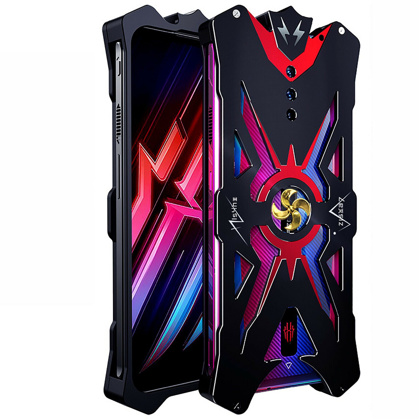 Metal Shockproof Phone Case Cool Anti-fall Back Cover for Red Magic 6/6pro