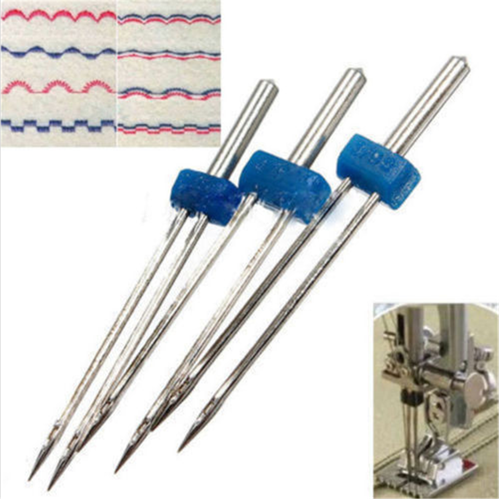 3PCS Steel  Stretch Twin needles Double Needle For Sewing machine Set DIY New