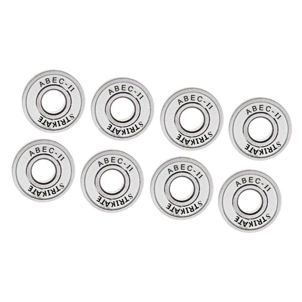 3X 8 Pcs 11 Bearings High Performance Roller Skate Scooter Skateboard White