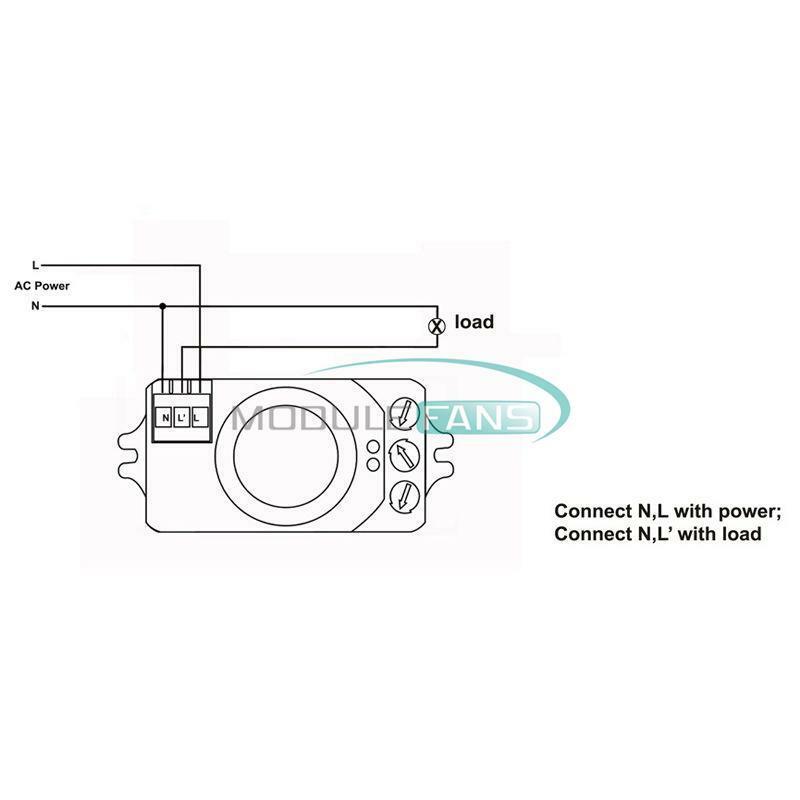 AC 220V-240V 5.8GHz Microwave Movement Motion Detector Sensor Switch For Light