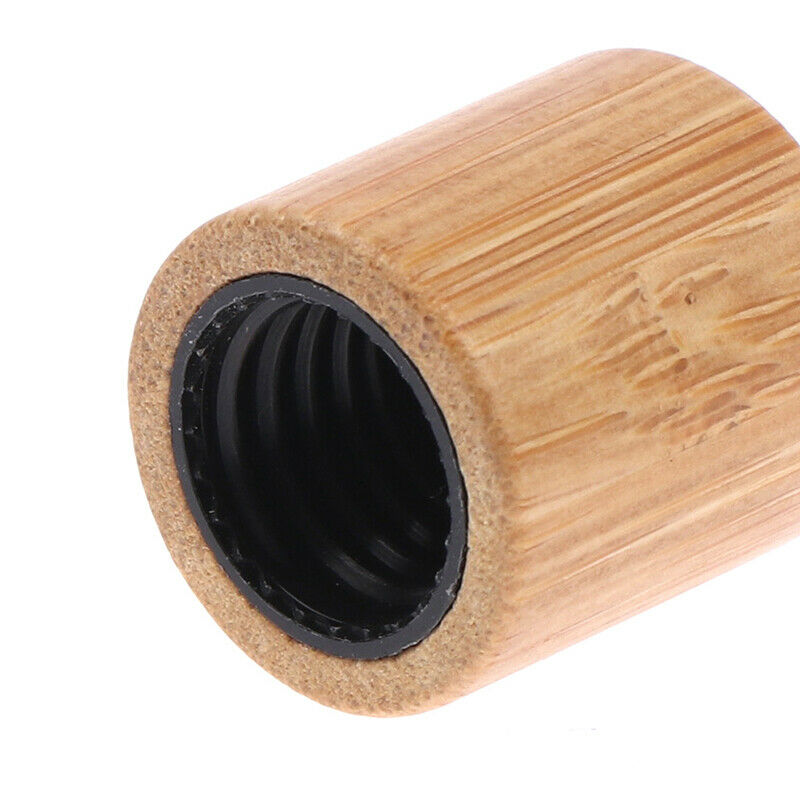 Bamboo Wood Bottle Perfume Empty Oil Bottle Stainless Roll On Ball Aromat.l8