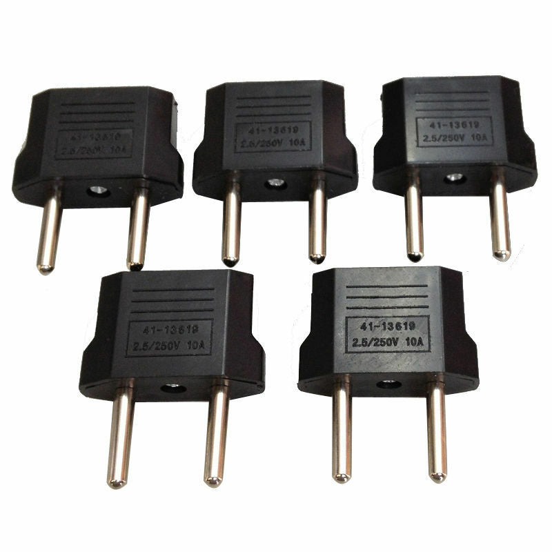 Lot 5PCS US/USA to European Euro EU Travel Charger Adapter Plug Outlet Converter